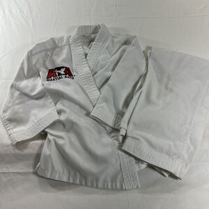 ATA Martial Arts Karate Gi Uniform Kids Size 0 • White Taekwondo Dojang Suit